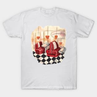 Retro Drive In Pattern T-Shirt